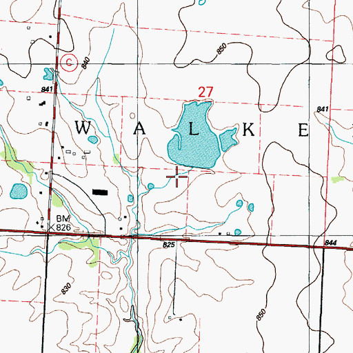 Topographic Map of Foreman Lake Dam, MO