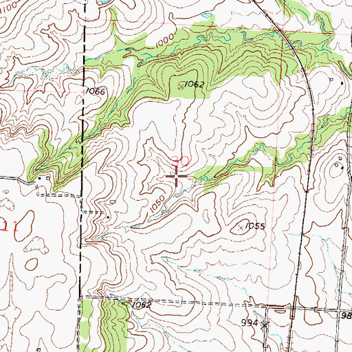 Topographic Map of Chaffin Lake, MO