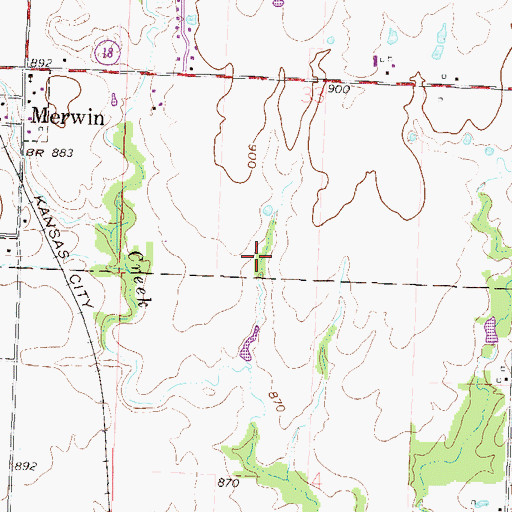 Topographic Map of Shannon Circle S Ranch Lake Dam, MO