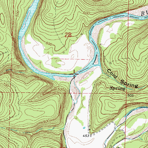 Topographic Map of Big Creek, AR