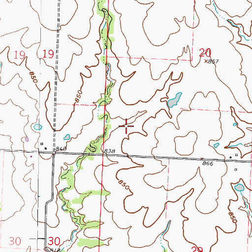 Topographic Map of Welliver Lake, MO