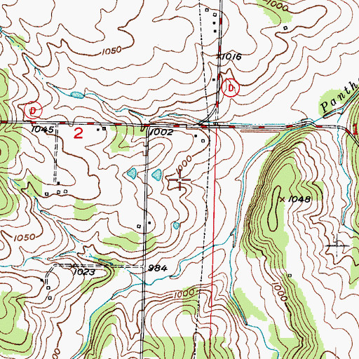 Topographic Map of Gordon Lake Dam, MO