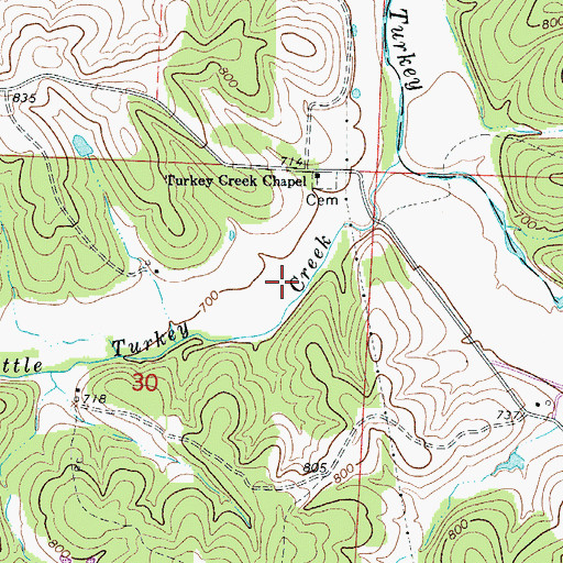Topographic Map of Tatge Lake Section 25 Dam, MO