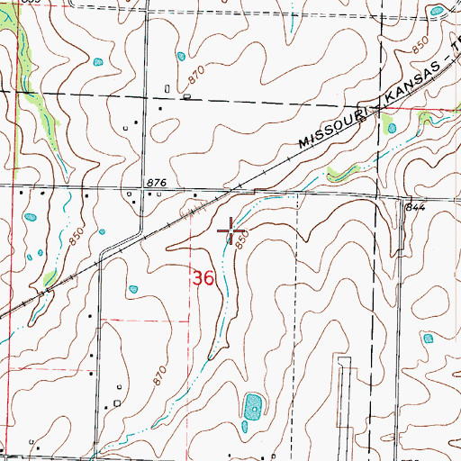 Topographic Map of Lake Alcolac, MO