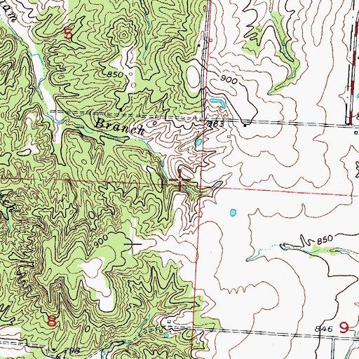Topographic Map of Kranz Lake Dam, MO