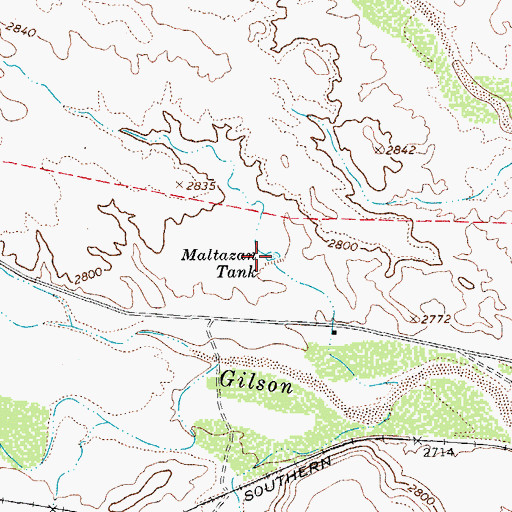 Topographic Map of Maltazan Tank, AZ