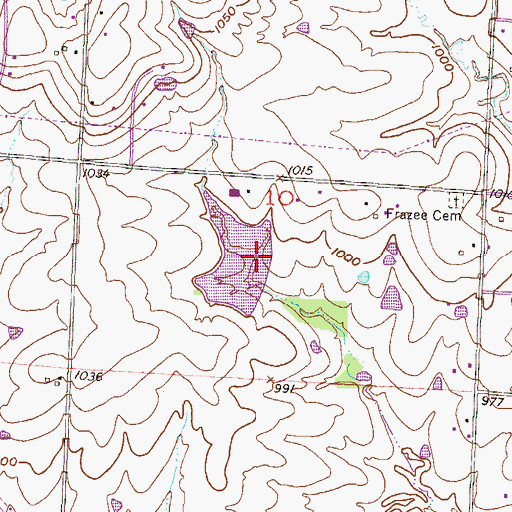 Topographic Map of Al Jurgeson Lake Dam, MO