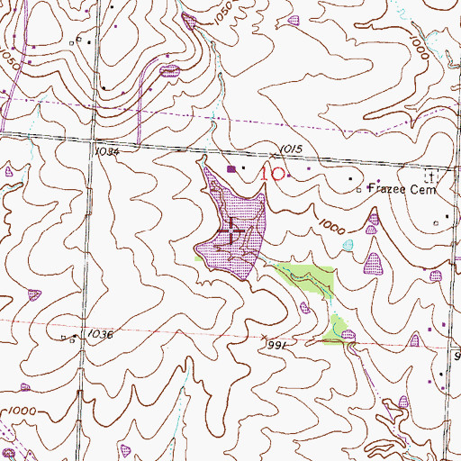 Topographic Map of Al Jurgeson Lake, MO