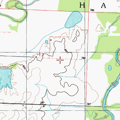 Topographic Map of Steele Lake Dam, MO