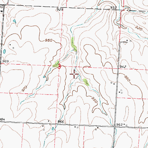 Topographic Map of Curless Lake Dam, MO