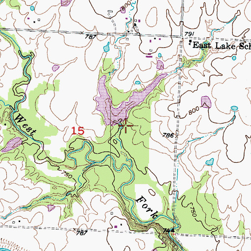 Topographic Map of Hutcherson Lake Dam, MO