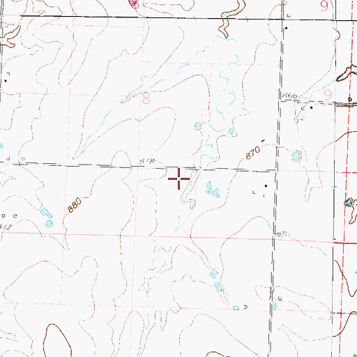 Topographic Map of Collins Lake, MO