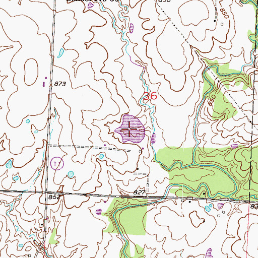 Topographic Map of Kurzweil Lake, MO