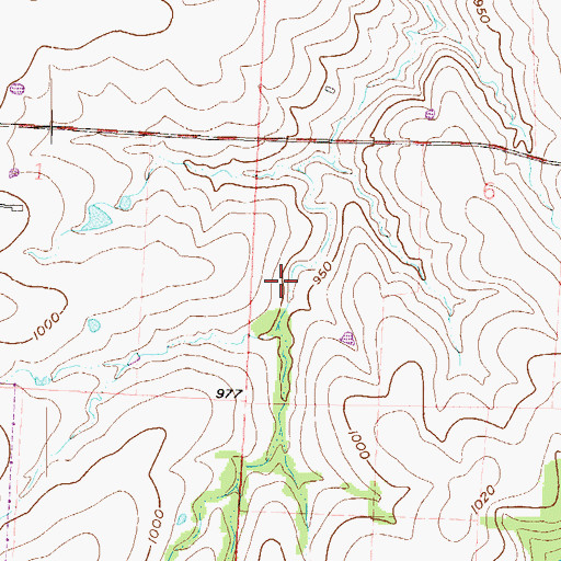Topographic Map of Barber Lake Dam, MO