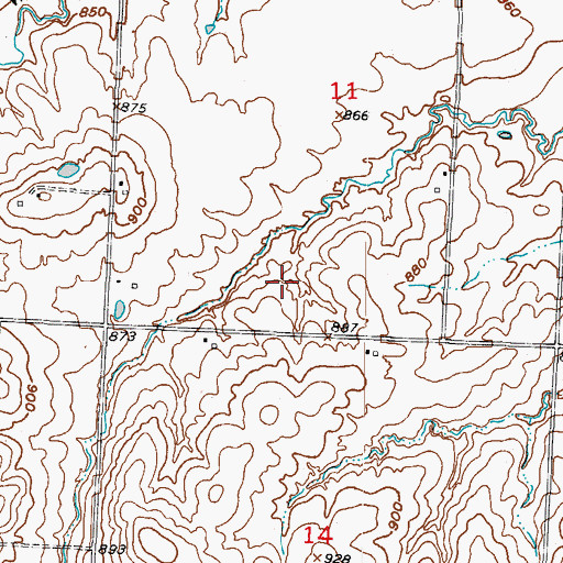 Topographic Map of Mehrer Lake Dam, MO