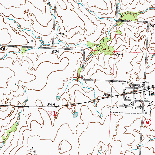 Topographic Map of Hapke Lake, MO
