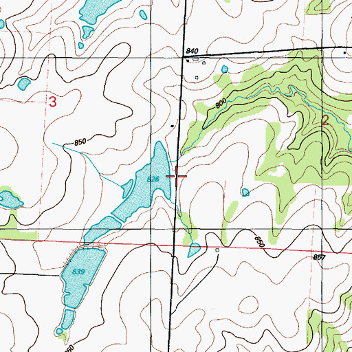 Topographic Map of Hines Section 3 South Lake Dam, MO