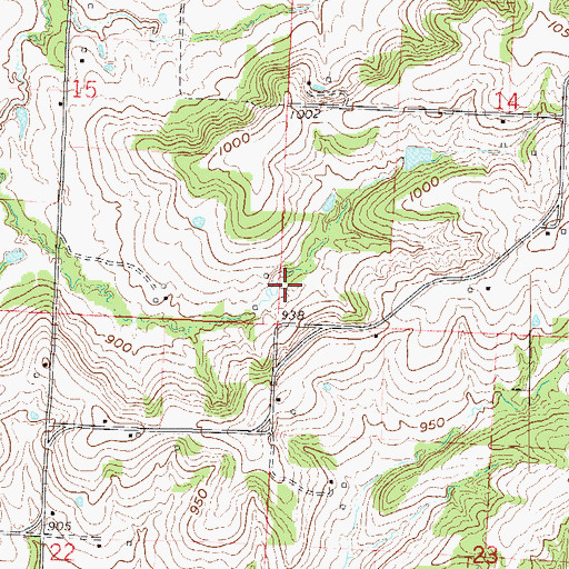 Topographic Map of Swope - Morris Lake Dam, MO