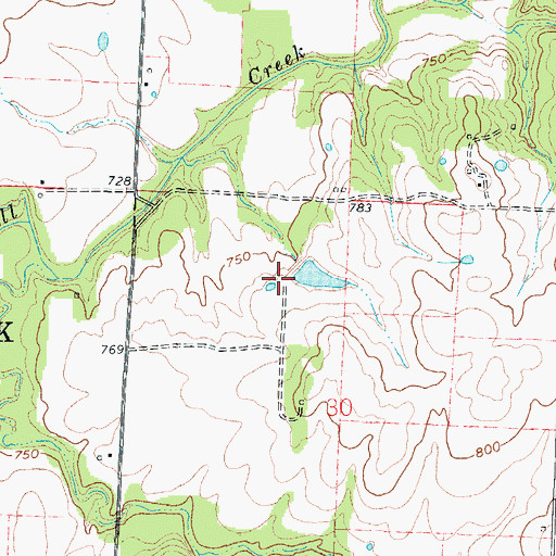 Topographic Map of Schallert Lake Dam, MO