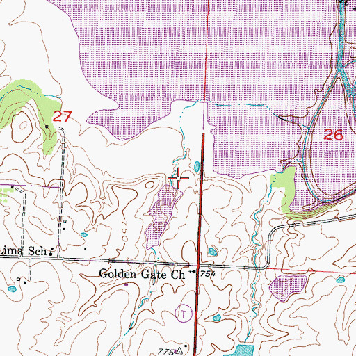 Topographic Map of Dorrance Dam, MO