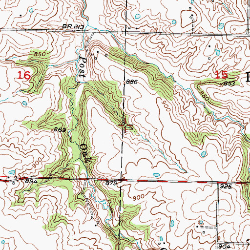 Topographic Map of Stropes Lake Dam, MO