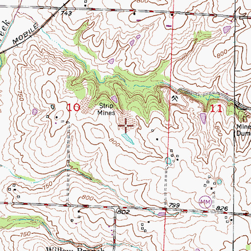 Topographic Map of Gray Lake Dam, MO