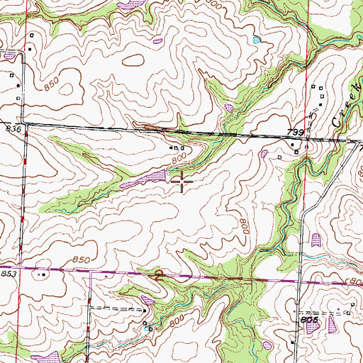 Topographic Map of Hoeppner South Lake Dam, MO