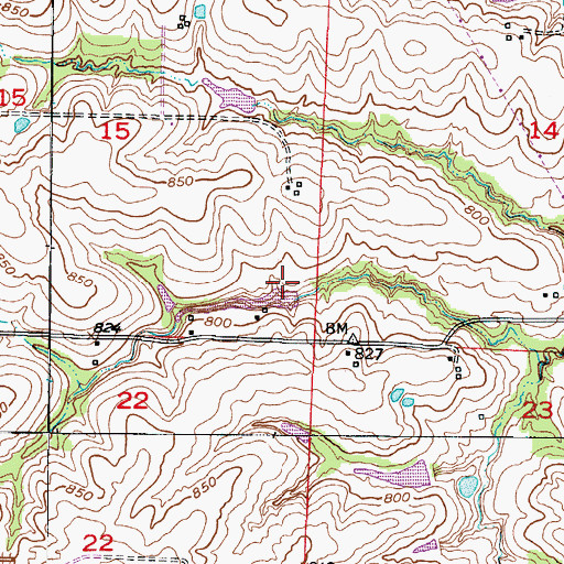 Topographic Map of Tabo Creek Watershed Structure C-29 Dam, MO