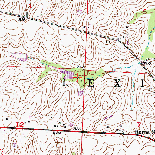 Topographic Map of Tabo Creek Watershed Structure D-24 Dam, MO