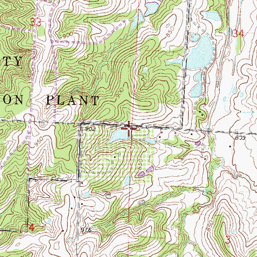 Topographic Map of Tharp Orchard Lake Dam, MO
