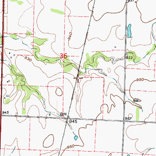 Topographic Map of Richards Lake Dam, MO