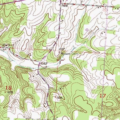 Topographic Map of Lost Creek Watershed Structure D-1 Dam, MO