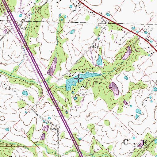 Topographic Map of Rock Valley Lake, MO