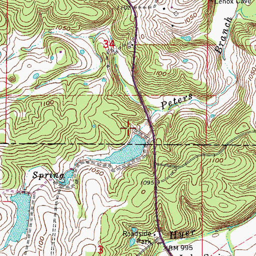 Topographic Map of Highway Lake Dam, MO