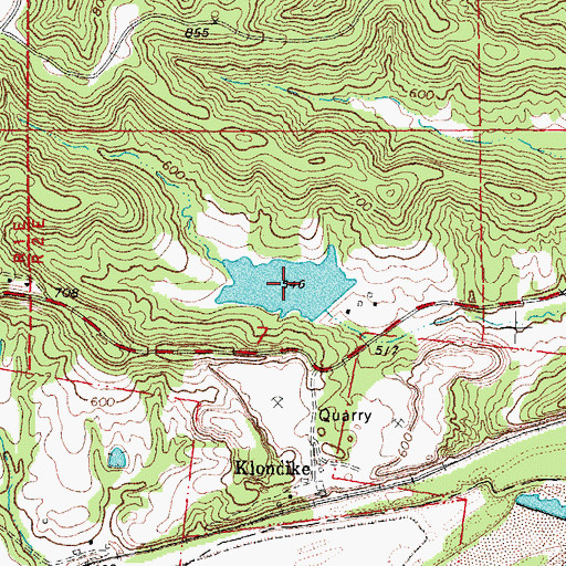 Topographic Map of Klondike Lake, MO