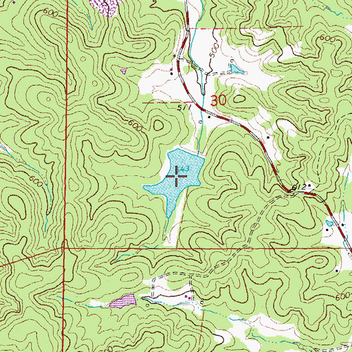 Topographic Map of Maddox Lake, MO