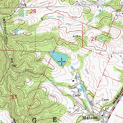 Topographic Map of Koenig Dam, MO