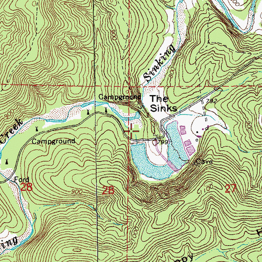 Topographic Map of George Hellmuth Lower Dam, MO