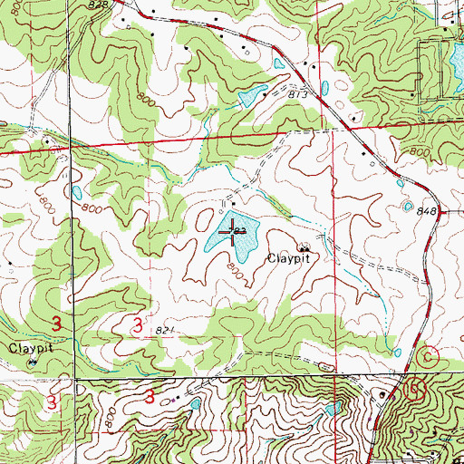 Topographic Map of Robert Stallman Lake, MO