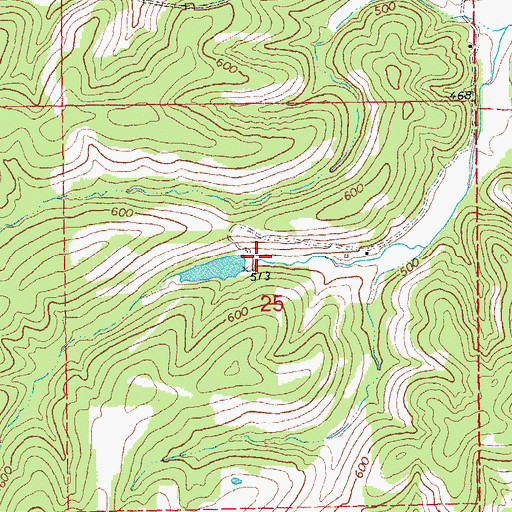 Topographic Map of Corbin Lake Dam, MO