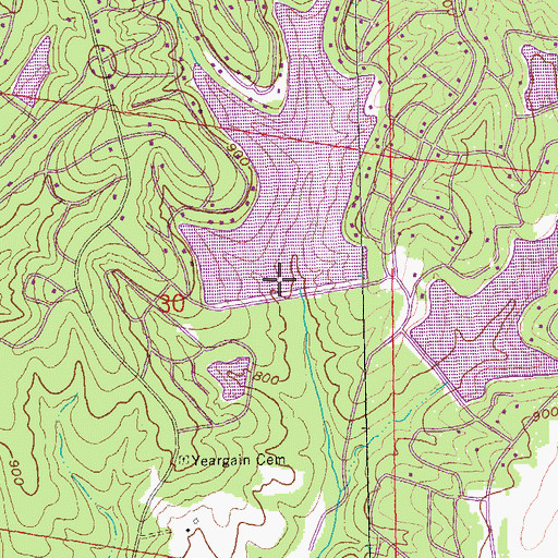 Topographic Map of Lac Capri Dam, MO