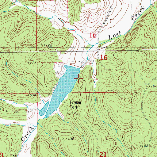 Topographic Map of Masters Dam, MO