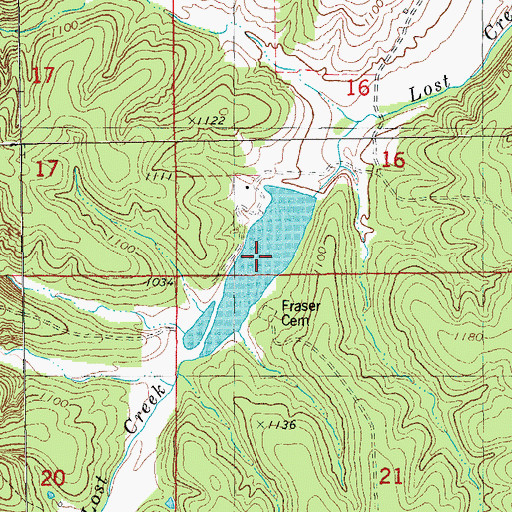 Topographic Map of Masters Lake, MO