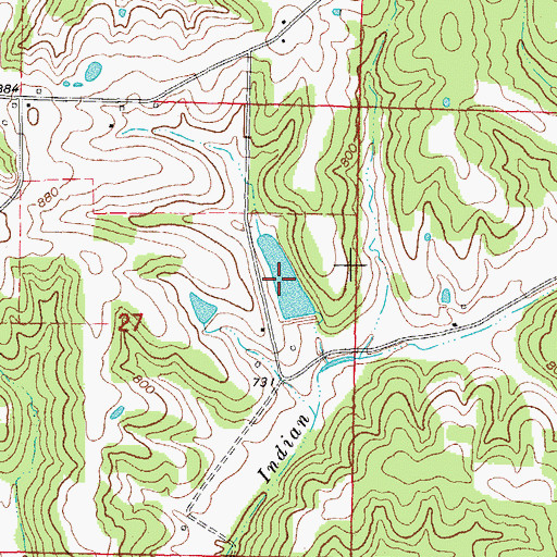 Topographic Map of Lake Acres, MO