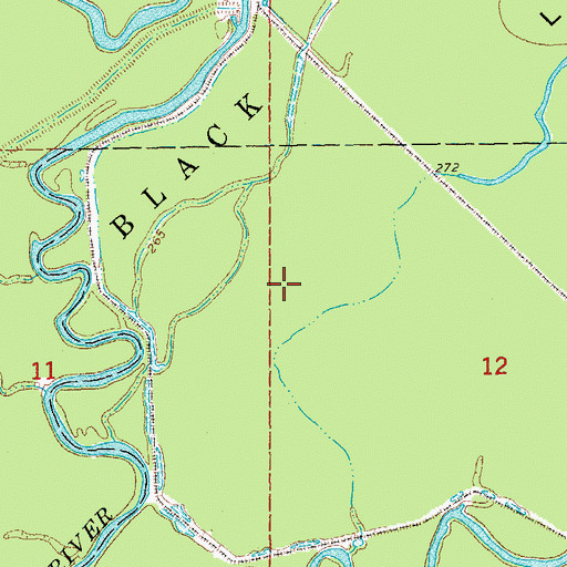 Topographic Map of Black River State Game Area, AR