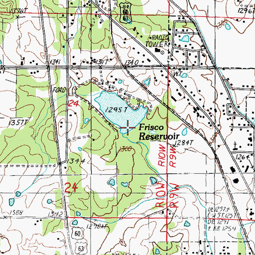 Topographic Map of Willow Springs Hunting Club Dam, MO