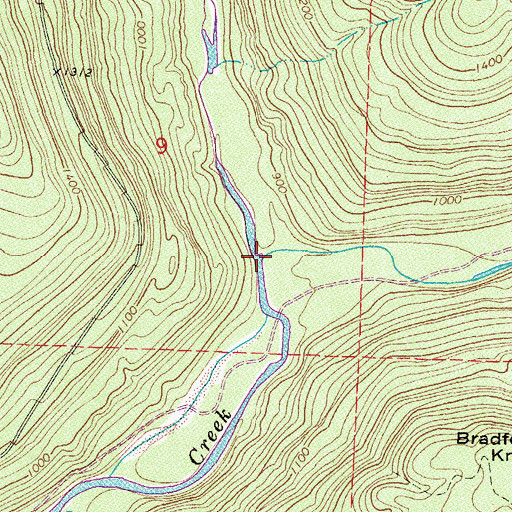 Topographic Map of Blackburn Creek, AR
