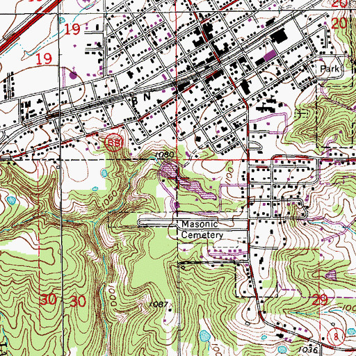 Topographic Map of Lake Scioto, MO