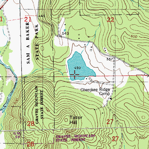 Topographic Map of Otahki Lake Dam, MO