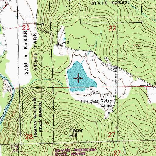 Topographic Map of Otahki Lake, MO